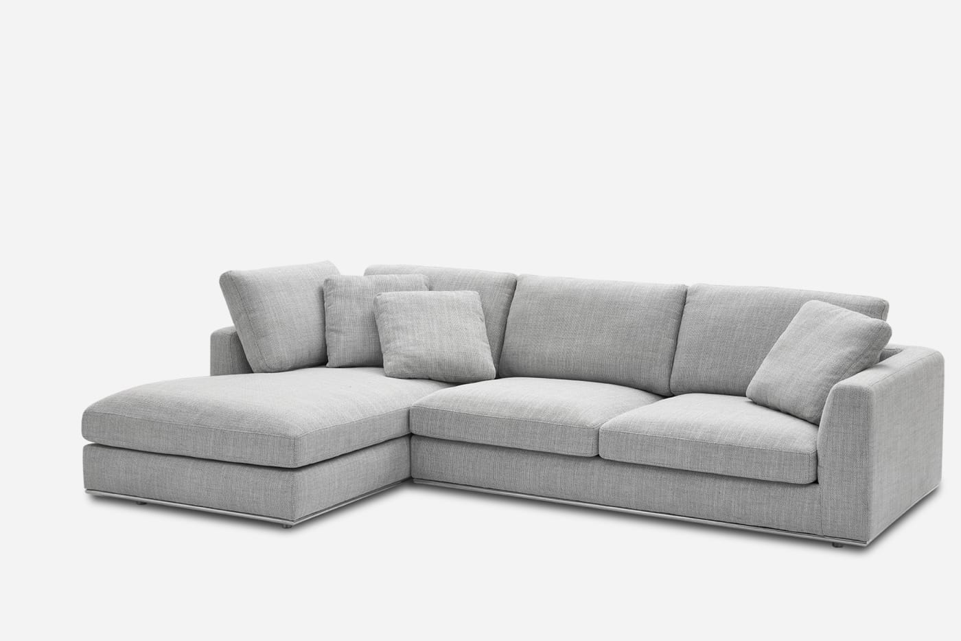 LUCTREE Sectional Sofa 4 Seat for Living Room, Reception Room, Apartment